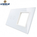 Double Crystal Frame For 1 Double Sensor Key And 1 Plug - Optional Color