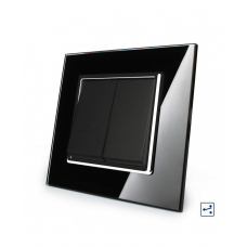 Mechanical Light Switch Double 2 Way - Black
